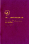 Fall Commencement [Program], December 21, 1996 by University of Northern Iowa