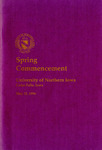 Spring Commencement [Program], May 11, 1996 by University of Northern Iowa