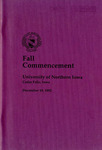 Fall Commencement [Program], December 19, 1992 by University of Northern Iowa