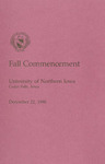 Fall Commencement [Program], December 22, 1990 by University of Northern Iowa
