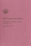 Fall Commencement [Program], December 16, 1989 by University of Northern Iowa