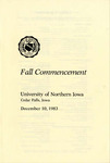 Fall Commencement [Program], December 10, 1983 by University of Northern Iowa