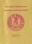 Summer Commencement [Program], July 29, 1977 by University of Northern Iowa