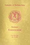 Summer Commencement [Program], July 30, 1976 by University of Northern Iowa