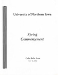 Spring Commencement [Program], May 25, 1974 by University of Northern Iowa