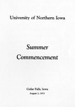 Summer Commencement [Program], August 3, 1973