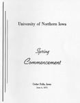 Spring Commencement [Program], June 4, 1971 by University of Northern Iowa