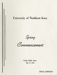 Spring Commencement [Program], May 31, 1968 by University of Northern Iowa