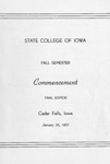 Fall Commencement [Program], January 25, 1967