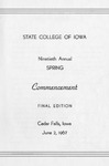 Spring Commencement [Program], June 2, 1967 by State College of Iowa