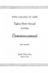 Summer Commencement [Program], August 6, 1965