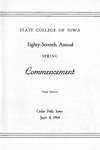 Spring Commencement [Program], June 4, 1964