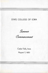 Summer Commencement [Program], August 7, 1963