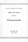 Spring Commencement [Program], June 6, 1963 by State College of Iowa