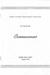 Summer Commencement [Program], August 6, 1959