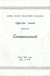 Spring Commencement [Program], June 4, 1958 by Iowa State Teachers College