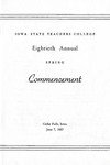 Spring Commencement [Program], June 7, 1957 by Iowa State Teachers College
