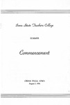 Summer Commencement [Program], August 2, 1956 by Iowa State Teachers College