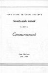 Spring Commencement [Program], June 1, 1956 by Iowa State Teachers College