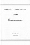 Summer Commencement [Program], August 4, 1955 by Iowa State Teachers College