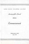 Spring Commencement [Program], June 3, 1955 by Iowa State Teachers College
