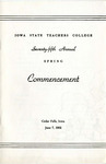 Spring Commencement [Program], June 7, 1952 by Iowa State Teachers College