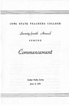 Spring Commencement [Program], June 2, 1951 by Iowa State Teachers College