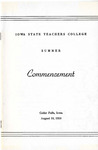 Summer Commencement [Program], August 10, 1950