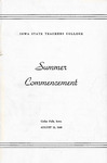 Summer Commencement [Program], August 18, 1949