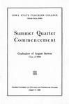 Summer Quarter Commencement [Program], August 17, 1944