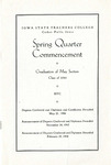 Spring Quarter Commencement [Program], May 21, 1944 by Iowa State Teachers College
