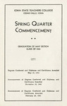 Spring Quarter Commencement [Program], May 23, 1943