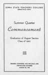 Summer Quarter Commencement [Program], August 20, 1942