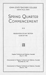 Spring Quarter Commencement [Program], May 31, 1942 by Iowa State Teachers College