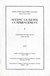 Spring Quarter Commencement [Program], June 3, 1940