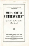 Spring Quarter Commencement [Program], May 30, 1938