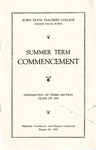 Summer Term Commencement [Program], August 22, 1935