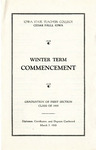 Winter Term Commencement [Program], March 7, 1935 by Iowa State Teachers College