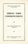 Spring Term Commencement [Program], June 4, 1934 by Iowa State Teachers College