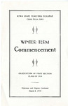 Winter Term Commencement [Program], March 8, 1934 by Iowa State Teachers College