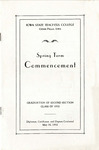 Spring Term Commencement [Program], May 30, 1932 by Iowa State Teachers College