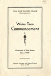 Winter Term Commencement [Program], March 3, 1932 by Iowa State Teachers College