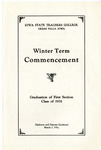 Winter Term Commencement [Program], March 5, 1931 by Iowa State Teachers College