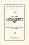 Fall Term Commencement [Program], November 27, 1929 by Iowa State Teachers College