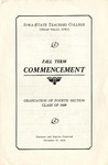 Fall Term Commencement [Program], November 27, 1929