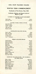 Winter Term Commencement [Program], March 12, 1929 by Iowa State Teachers College