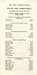 Winter Term Commencement [Program], March 12, 1929