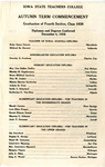 Autumn Term Commencement [Program], December 4, 1928