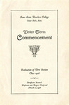 Winter Term Commencement [Program], March 12, 1928 by Iowa State Teachers College