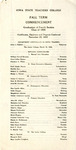 Fall Term Commencement [Program], November 29, 1926 by Iowa State Teachers College